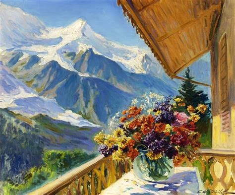 Mont Blanc Switzerland Painting Konstantin Westchilov Oil Paintings