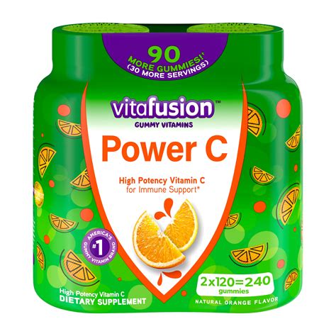 Vitafusion Power C Gummy Vitamins Delicious Orange Flavor 240ct