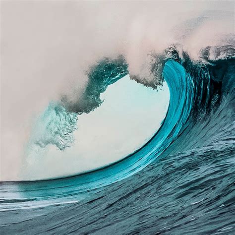Ocean Wave Breaking Fabric Quilt Square~ Hawaiian Big Wave Surf
