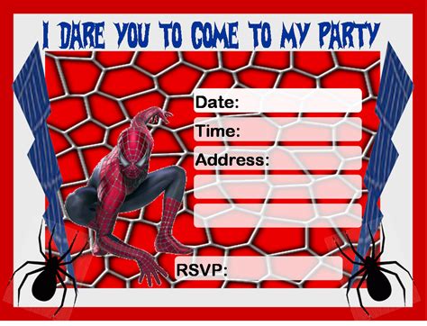 11 Best Images Of Spider Man Printable Invitation For Boys Free