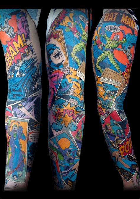 Superhero Tattoos Pt 1 Geek Tattoo Colorful Sleeve Tattoos Hero