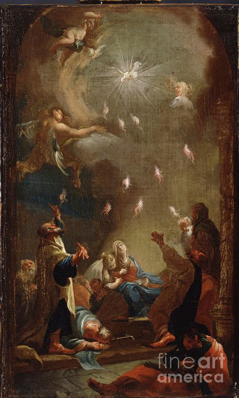 The Descent Of The Holy Spirit Painting By Joseph Ignaz Mildorfer Pixels