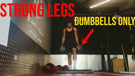 Muscle Building Leg Workout Routine With Dumbbells Only Youtube