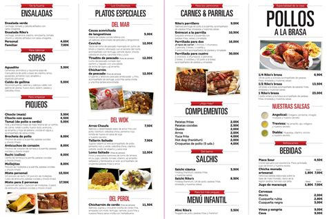 Carta De Restaurante Peruano Gastronomia Peruana Gastronomia