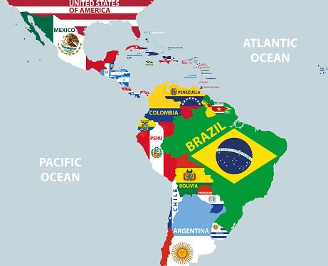 Ilustración de Vector Parte Del Mapa Mundial Con La Región De Los