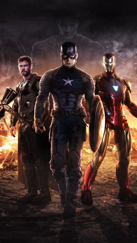 Avengers Endgame Iron Man Thor Captain America 1080x1920 Wallpaper