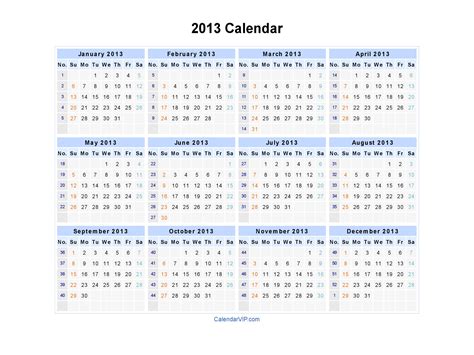 Blank Calendar 2013 Calendar Printable Blank Calendar Template Blank