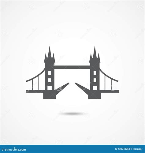 London Tower Bridge Icon Stock Vector Illustration Of Element 133748253