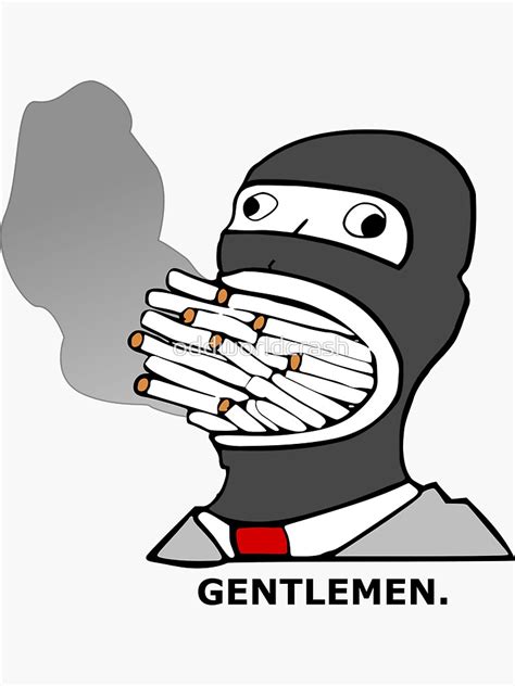 Gentlemen Smoke Spy Team Fortress 2 Sticker By Oddworldcrash