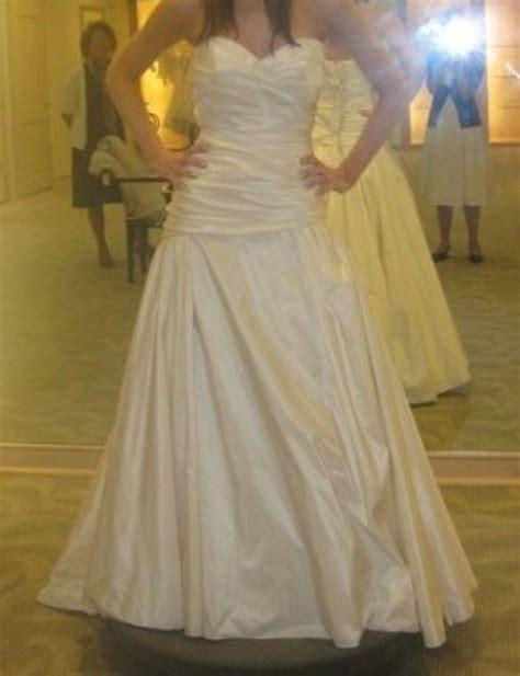 Priscilla Of Boston Strapless Wedding Drop Waist Gown Drop Waist Gown