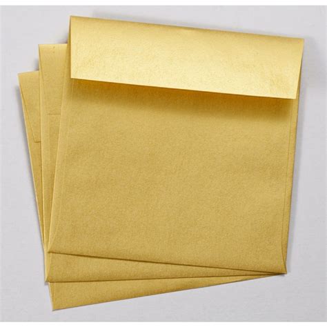 Stardream Metallic 75 In Square Envelopes Gold 25 Pk