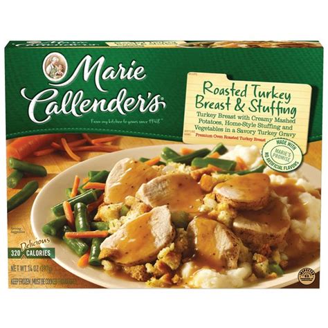 Take your time to enjoy the comforting taste of your favorite meals. Marie Callender's Turkey with Stuffing Dinners (14 oz ...