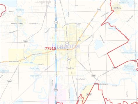 Brazoria County Tx Zip Code Map