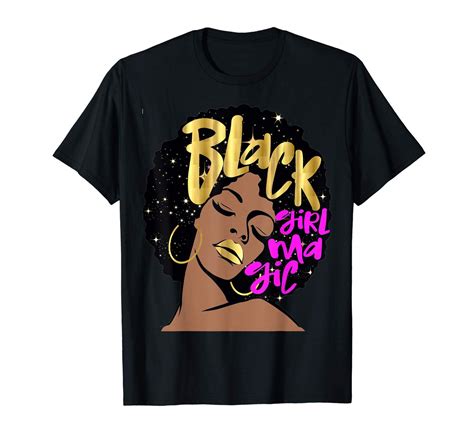 black girl magic t shirt afro pink melanin queen zelitnovelty