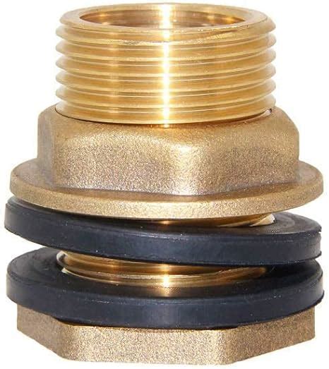 Amazon Com Joywayus Female Male Soild Brass Water Tank Connector Theaded Bulkhead