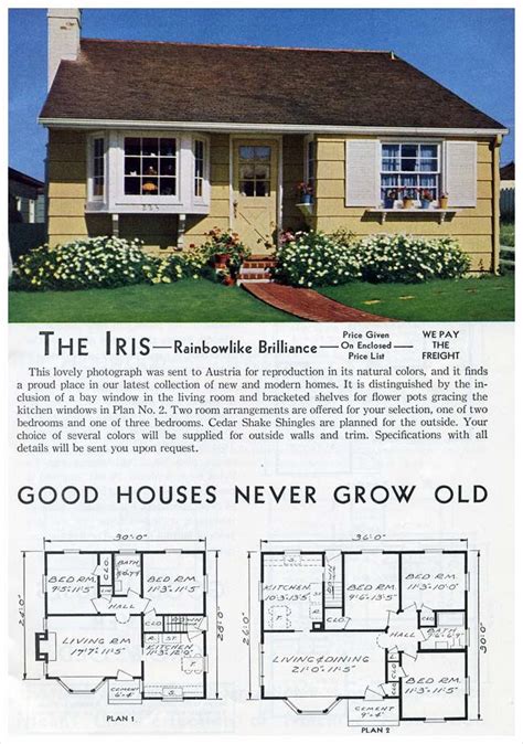 Aladdin Homes Iris 1953 Second Plan In 2020 Vintage House