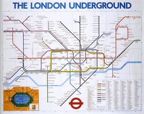 Poster Map The London Underground By Fwt 1983 London Transport Museum