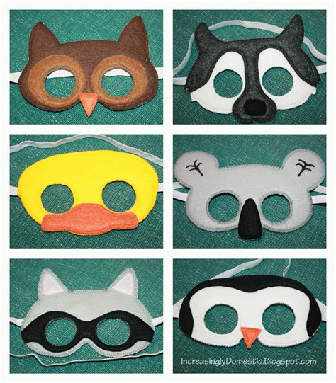 Increasingly Domestic Handmade Felt Animal Masks