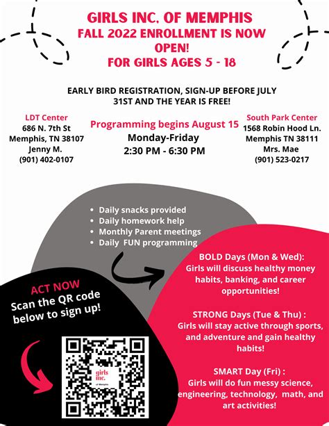 Enroll Today 85 × 11 In 2 Girls Inc