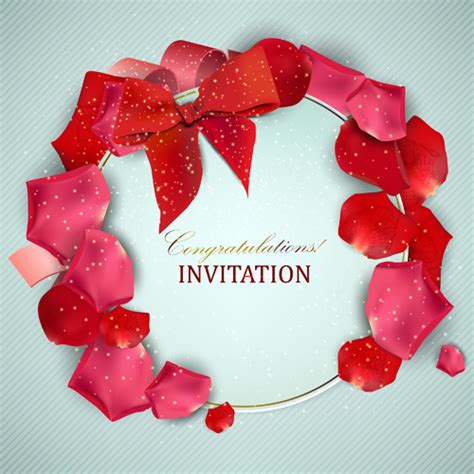 Love And Romantic Invitation Cards Vectors Graphic Art Designs In