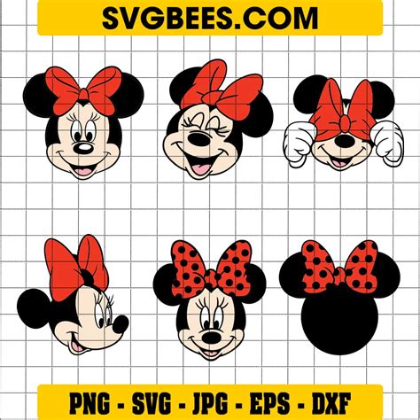 Minnie Mouse Head Svg By Svgbees Svg Files For Cricut Get Premium