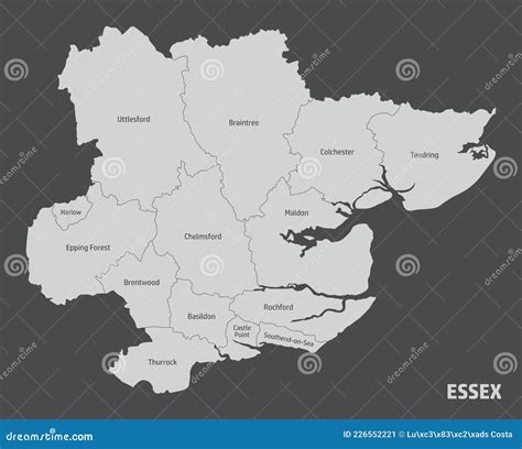Essex County Map Royalty Free Stock Photography Cartoondealer