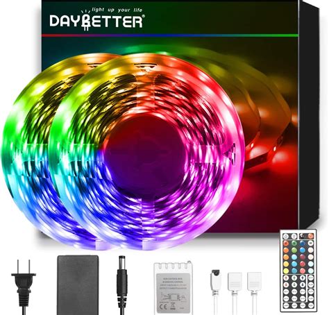 Daybetter Led Strip Lights 50ft Rgb Light Strip Kits With