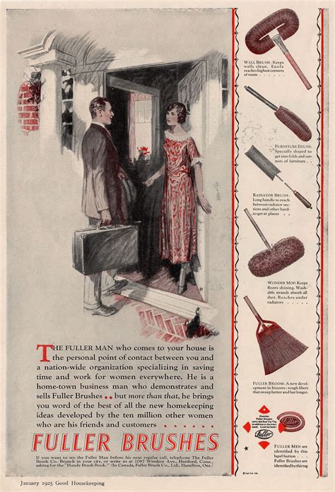 Fuller Brush Featured Article From Good Housekeeping Magazine In 1925 Featuring Some Of Our