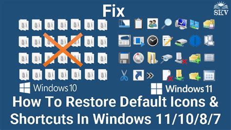 How To Fix Corrupted Desktop Shortcut Icons In Windows Restore