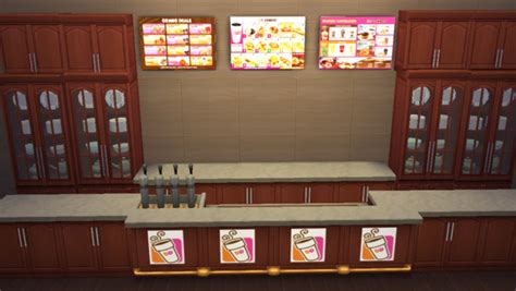 Dunkin Donuts Set This Cc For The Sims 4 Ljp Sims