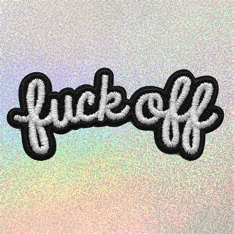fuck off patch embroidered iron on wildflower co