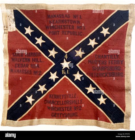 Confederate Flag 1863 Nflag Of The 4th Virginia Infantry Army Of