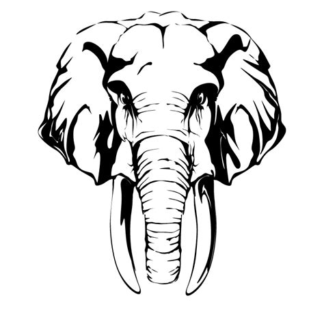 Elephant Head Outline Clipart Best