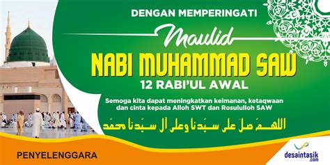 Contoh Desain Spanduk Maulid Nabi Muhammad Saw