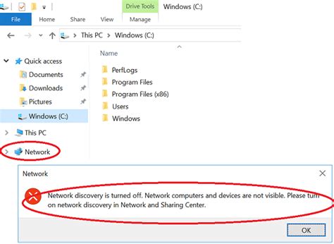 Network Discovery Is Turned Off Error On Windows