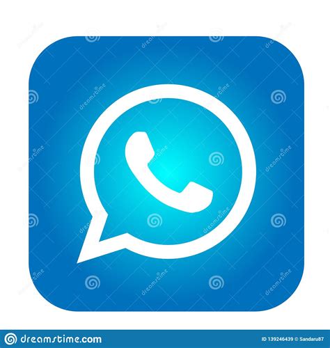Whatsapp Icon Logo Element Sign Vector In Blue Mobile App On White
