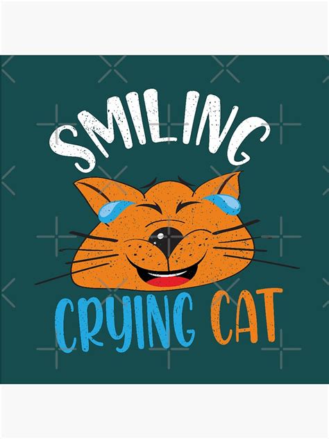 Smiling Crying Cat Meme Funny Crying Cat Meme Sticker By