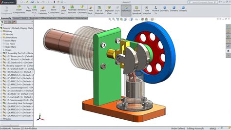 Solidworks Tutorial Sketch Stirling Engine In Solidworks Youtube