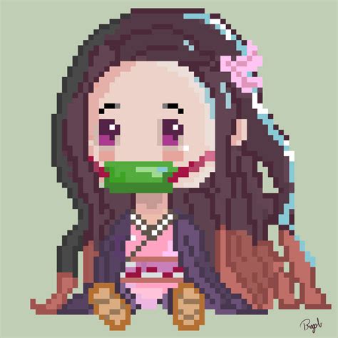 Pixel Art For Nezuko Rnezuko