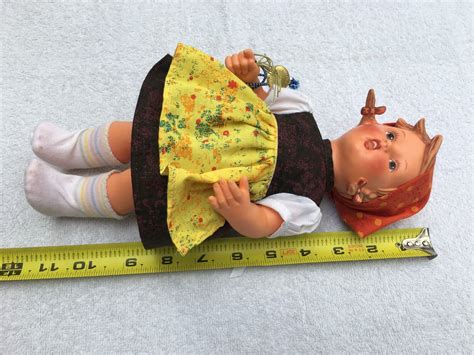 vintage goebel m j hummel germany 11 vinyl rubber girl doll no shoes ebay
