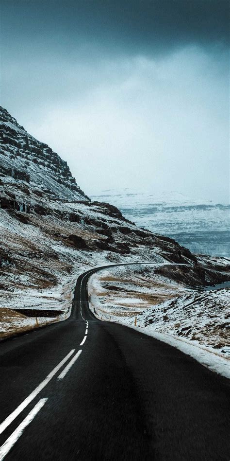 Free Download Winter Iceland Road Iphone Wallpaper Iceland Wallpaper