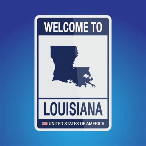90 Louisiana Highway Map Vector Illustrations Royalty Free Vector