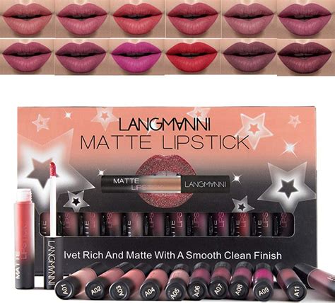 Pcs Lot Lip Kit Matte Lipstick Set Waterproof Nutritious Velvet Long Lasting Liquid Lip Gloss