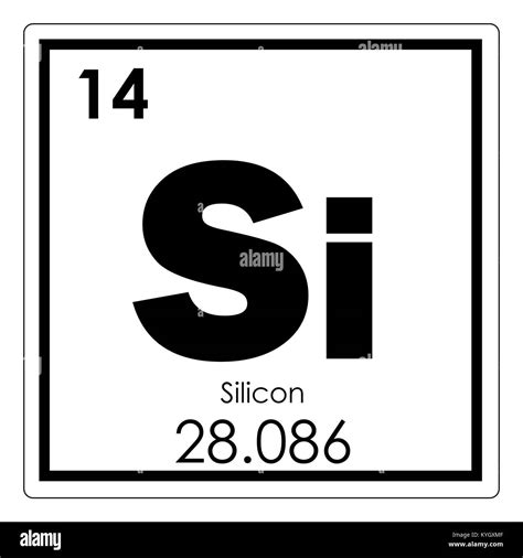 Silicon Chemical Element Periodic Table Science Symbol Stock Photo Alamy