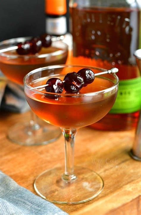 Classic Manhattan Cocktail Is A Simple Combination Of Rye Whiskey Sweet Vermouth And Angos