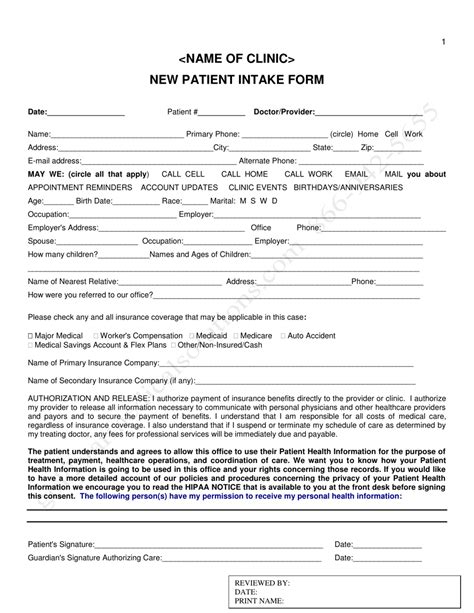 New Patient Intake Form Lines Fill Out Sign Online And Download