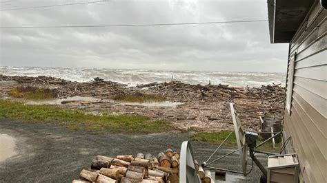 Storm Destroys Shaktooliks Berm Its Main Protection From The Sea