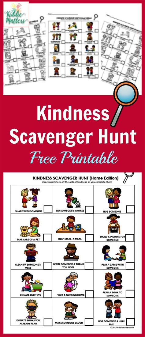 Kindness Scavenger Hunt Teaching Kids How To Be Kind