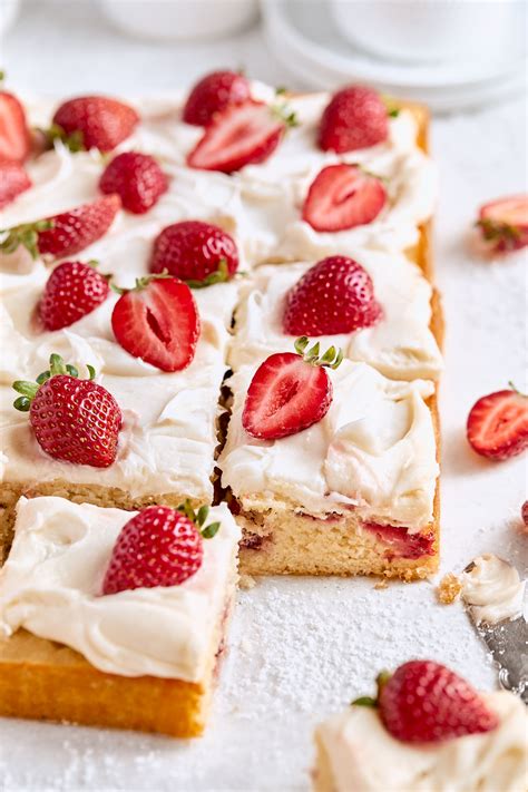 1 can (20 ounces) crushed pineapple, undrained; Fresh Strawberry Sheet Cake - California Strawberry ...