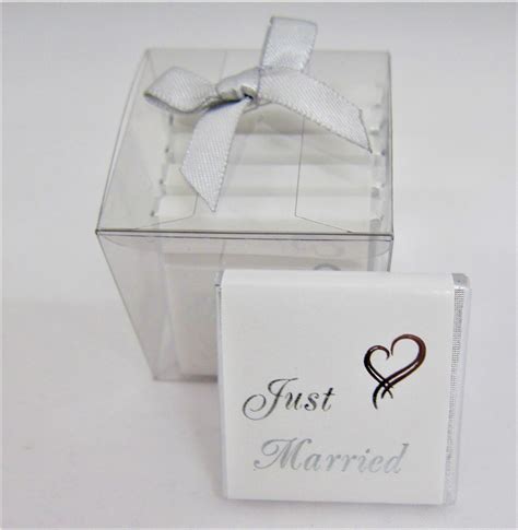 Budget Just Married Chocolate Favour Box Uk Wedding Favours